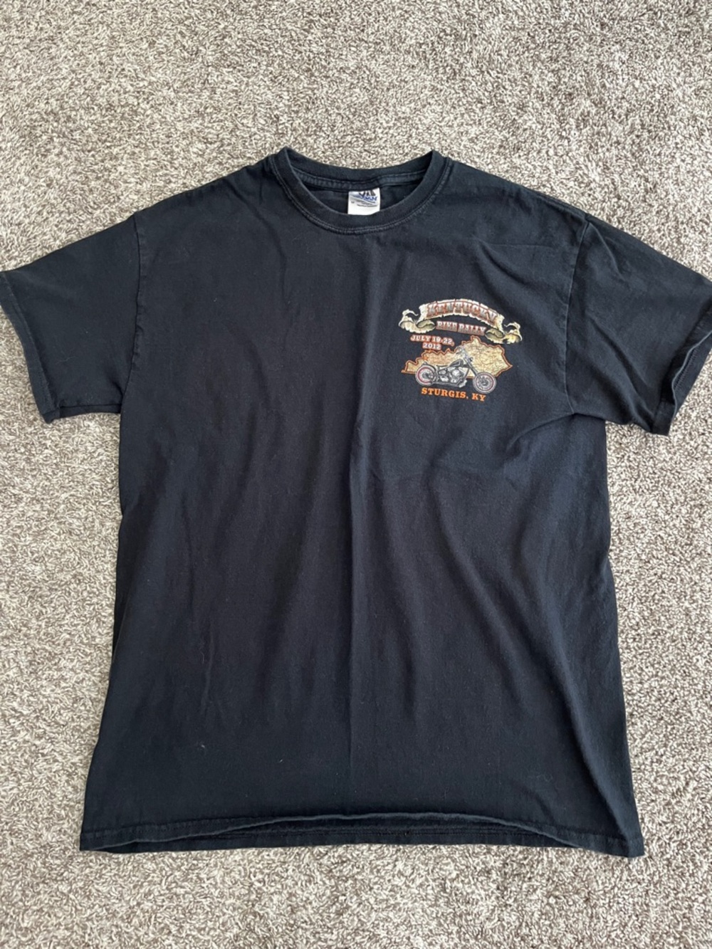 Men’s Kentucky 2012 Motorcycle Bike Rally Black T-Shirt